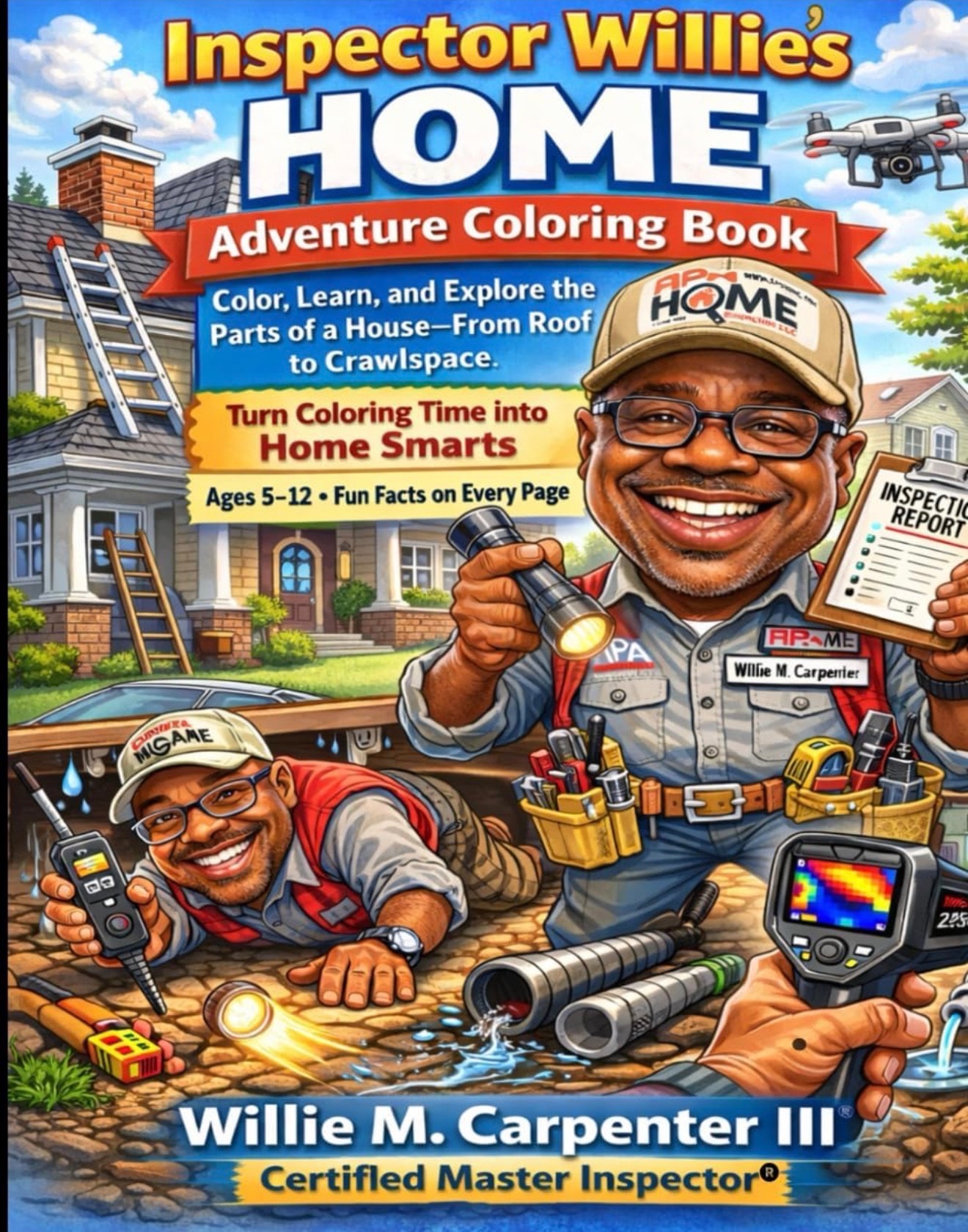Inspector Willie's Home Adventure Coloring Book book cover